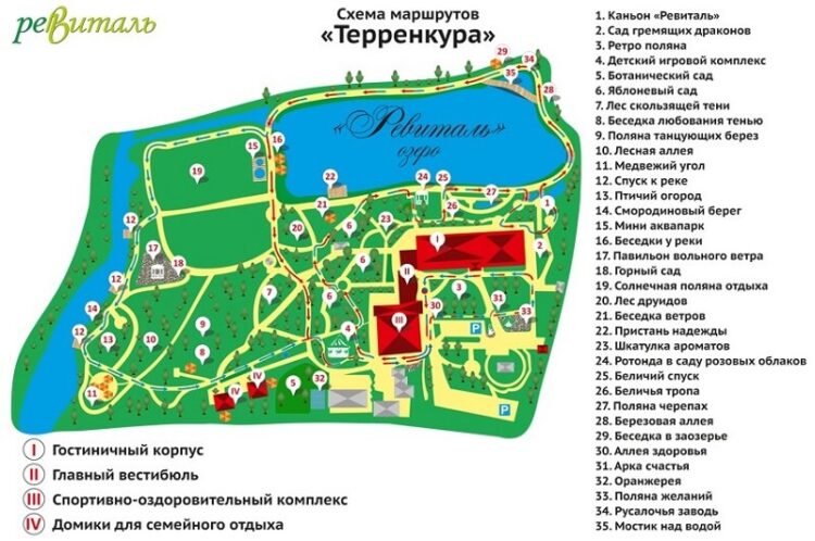 Карта маршрута для терренкура